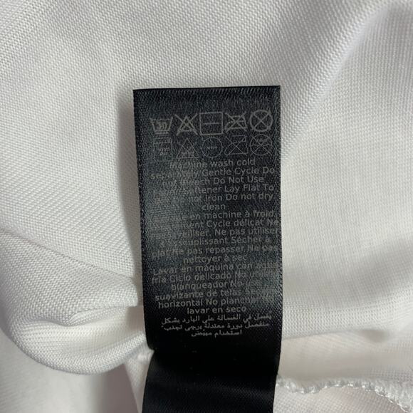 JOHN VARVATOS * U.S.A. Size XXL White Contrast Stitch Cotton Blend T-shirt - Picture 10 of 10